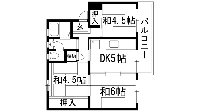 【間取り】 | 逆瀬川17号棟