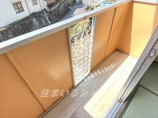広島市安佐北区落合南９丁目のアパートのバルコニー|明るいバルコニー