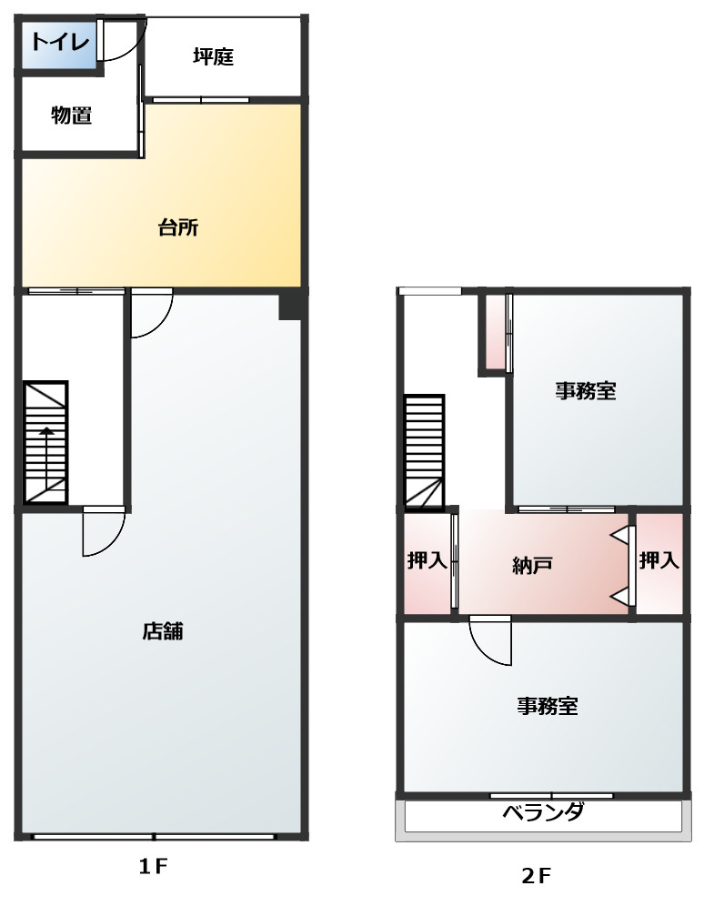 三条御前西の元電機屋さんの区画図