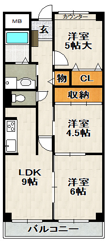 一望ビラの間取り