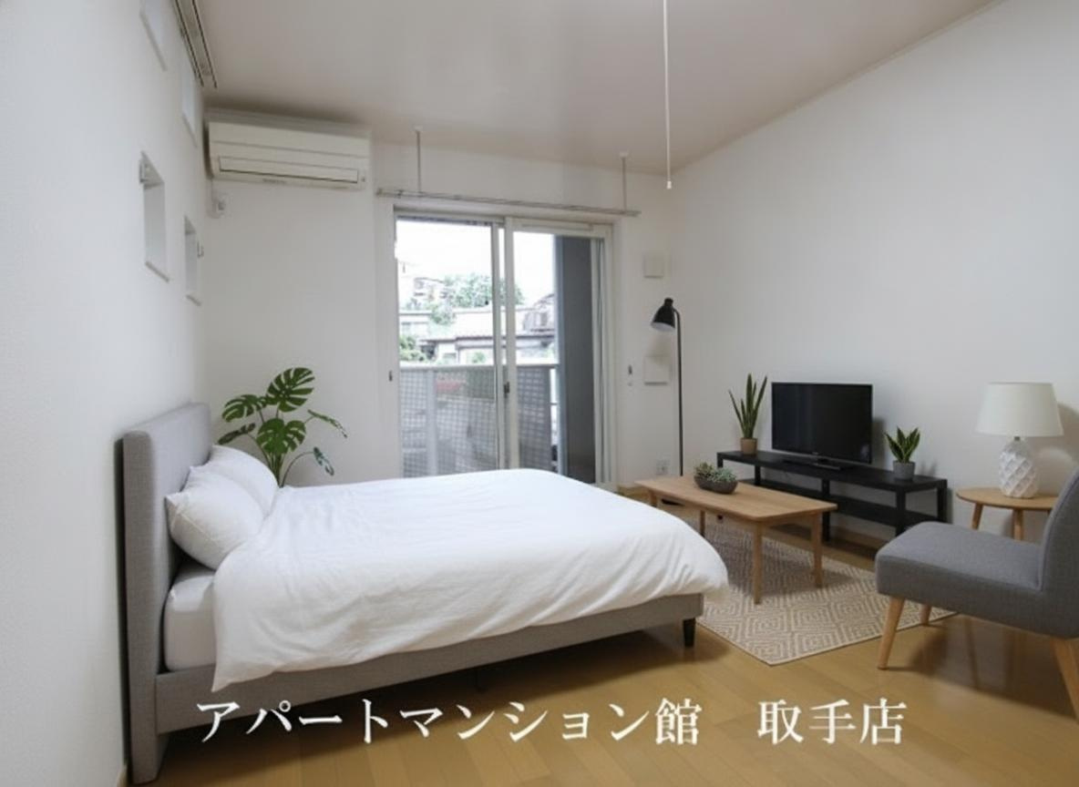 シャロル白山の居間・リビング|CGで家具等を配置したものです。実際に家具等は含まれません。