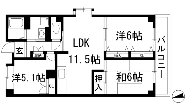 【間取り】 | ラ・グランドーレ2