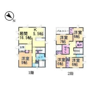 【間取り】 | 山の手一条8丁目　戸建