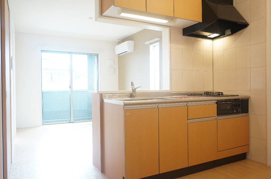 熊本市東区小山２丁目のアパートのキッチン