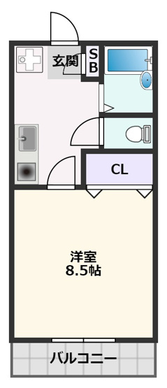 【間取り】 | メゾンドユウA棟