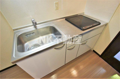 【キッチン】 | コンフォートエヌズ（吉田賃貸） | コンパクトなキッチンで掃除もラクラク