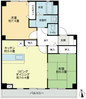 フォブール善導寺【キャッシュバック対象物件】の間取り