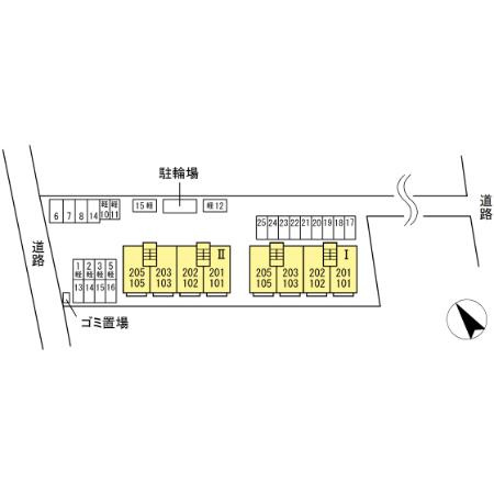 グランドール三柳Ⅰの区画図
