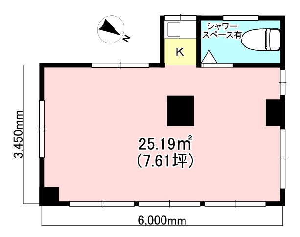 【間取り】 | グランデ町田 | 25.19平米！事務所利用可能です◎お気軽にお問い合わせください♪