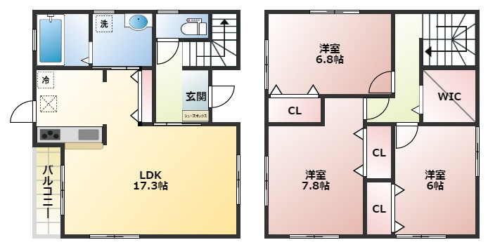 カーサ・フェリーチェの間取り