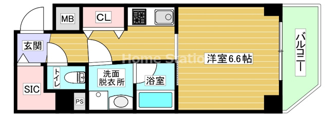 【間取り】 | ブラン弁天町駅前