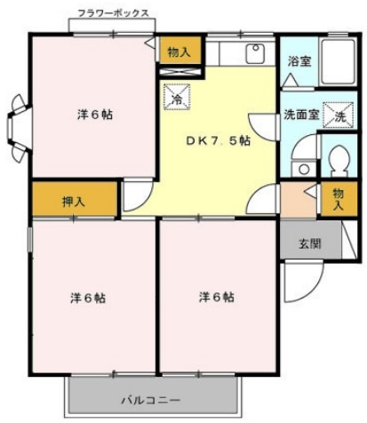 リヴェール高沢Aの間取り