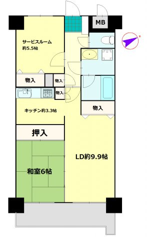 ダイアパレス信濃川の間取り