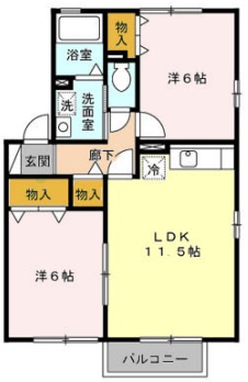 ハピネスＡの間取り