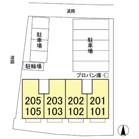 メゾンクレールＤの区画図