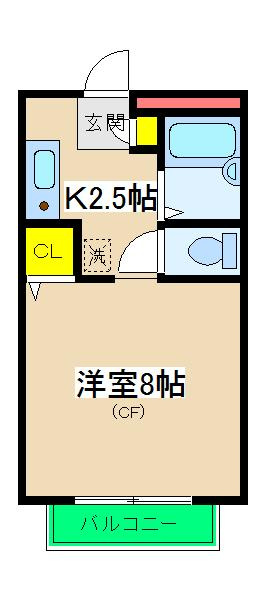 シャルムハイツの間取り|シャルムハイツ　間取り図