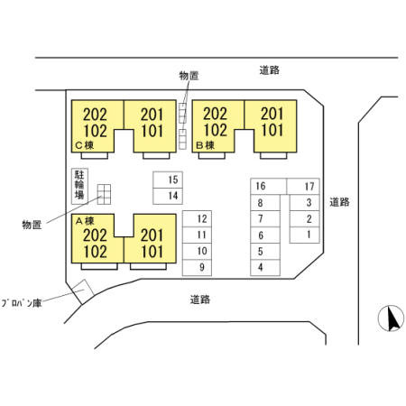 メゾンパーク東和田の区画図