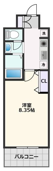 【間取り】 | モノロカーレ江坂