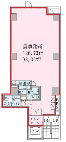 中央区日本橋小伝馬町の事務所の間取り