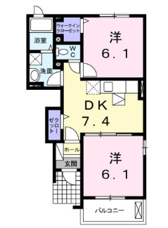 【間取り】 | ドルフィンⅡ | 1ＬＤＫ