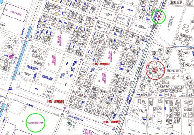 中畝４丁目売地　解体更地渡しの地図