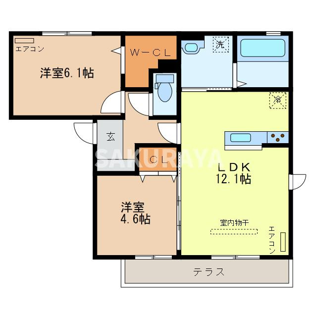 リオ グラシア Ｂの間取り
