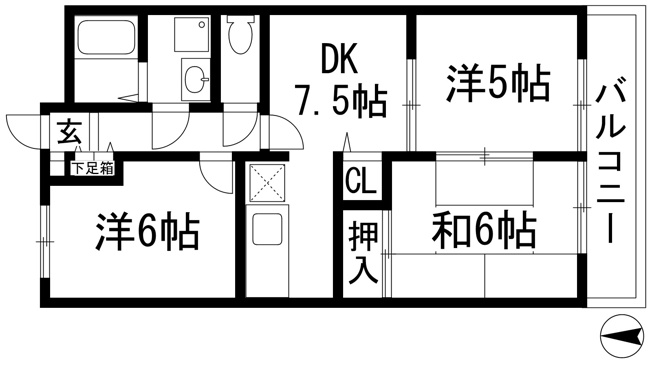 【間取り】 | ハーモニーマンションD