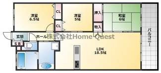 【間取り】 | ライオンズ柏原駅前クラウンスクエア