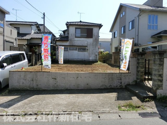花見川区浪花町　売地　約３０．７坪　更地　建築条件なしの外観|花見川区浪花町　売地　更地　約３０．７坪　北東側公道面　南東側は隣地通路につき陽当り良好