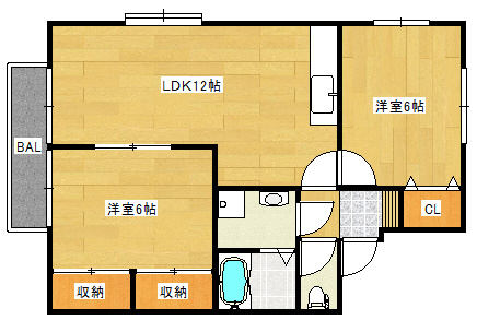 セジュール矢取の間取り
