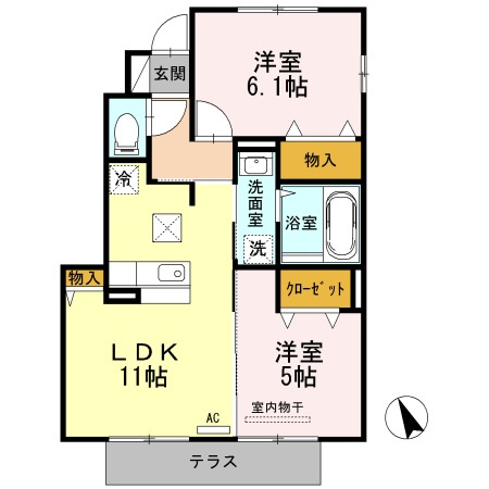 【間取り】 | プティシャンⅠ