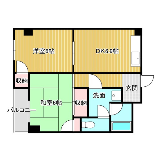 【間取り】 | ポコアポコ住吉メゾンⅡ