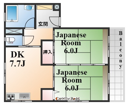 湊川第2マンションンの間取り
