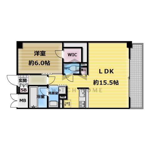 【間取り】 | グランディール布施 | カウンターキッチンの人気の間取りです