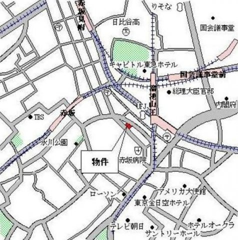 パークアクシス溜池山王の地図|パークアクシス溜池山王