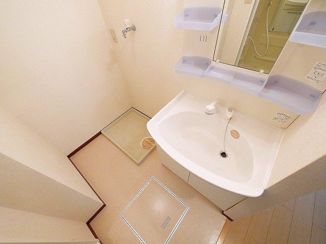 サンロイヤル　Ⅰの洗面所|スペースが確保できる洗面所です