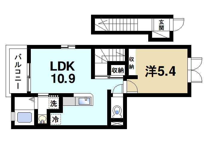 ヒーリング　ヴィレッジの間取り|広いリビングと快適な居室があります