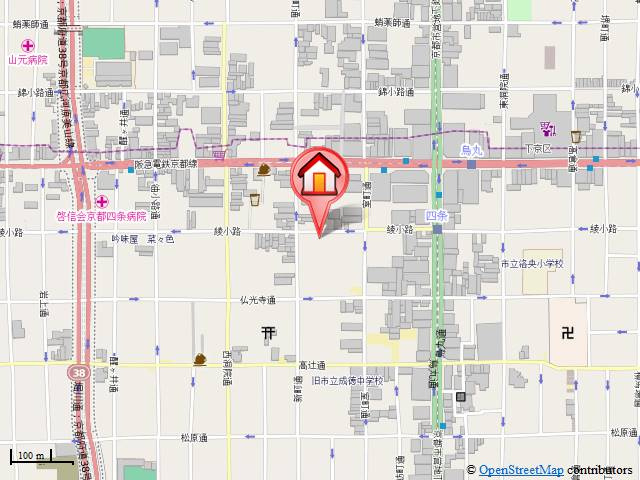AMI四条烏丸（アミ四条烏丸）の地図