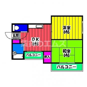 【間取り】 | エクセル大橋 | エクセル大橋の間取り