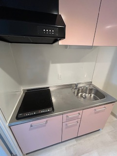 SERENiTE江坂四番館のキッチン|コンパクトなキッチンで掃除もラクラク