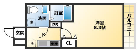 SERENiTE江坂四番館の間取り