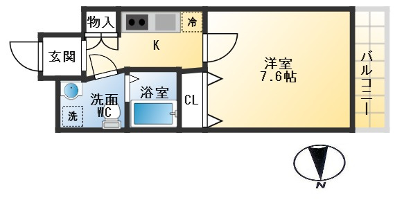 SERENiTE江坂四番館の間取り