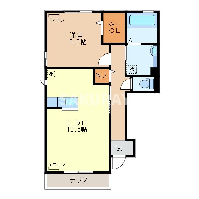 Casa DELSOLE B「カーサ　デルソーレB棟」の間取り