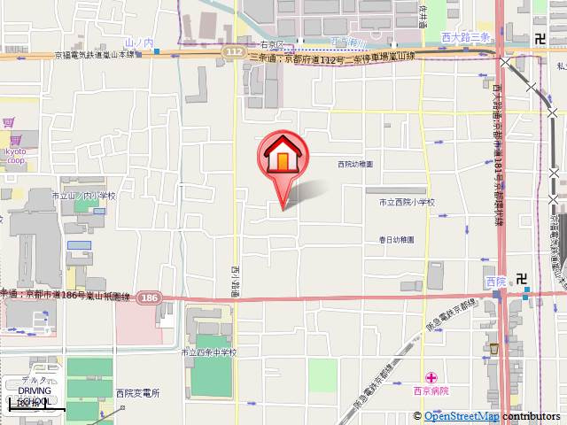 モンドール西院の地図