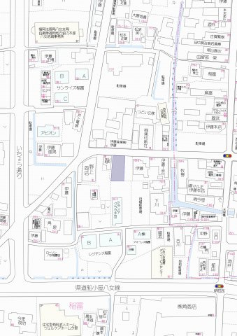 八女市稲富新築建売住宅の地図
