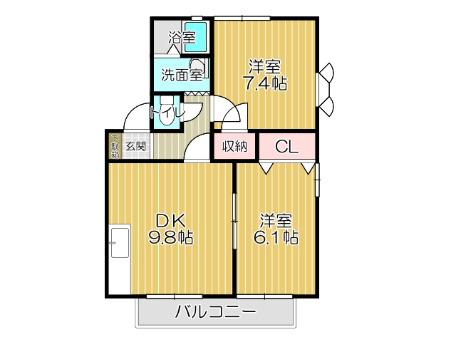 フレグランス里中の間取り