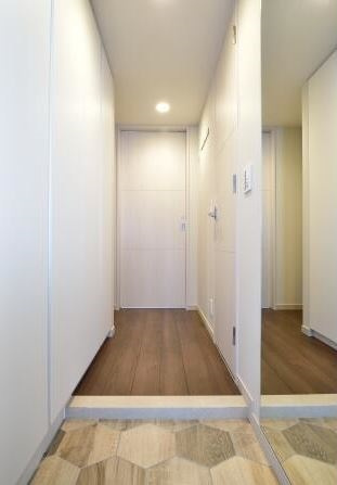 中央区新富１丁目の賃貸マンションの玄関