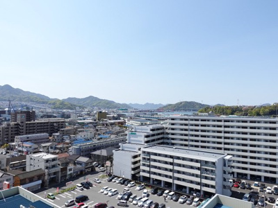 【展望】 | リュクスガーデン船越南 | 瀬戸内海が見通せる景色って良いですよね。前面棟が無く、日当たり・通風最高です！