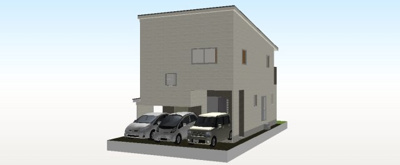 【外観パース】 | 高知市鏡川町売地 | プランイメージ図