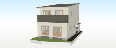 【外観パース】 | 高知市鏡川町売地 | プランイメージ図